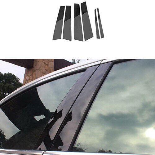 6X PC Window BC Pillar Post Glossy Black For Cadillac CT4 2020-2023 Molding Trim