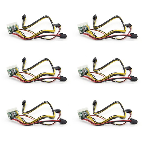 6X PCI-E 6PIN Input DC 12V 300W DC-ATX-300W 24Pin ATX Switch PSU Power Supply Module