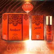 6X PIECES OF Amber Roll On Oil Perfume - By Nabeel  6ml x 6