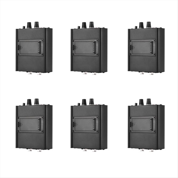 6X Personal In-Ear Monitor Headphones Amplifier with XLR Inputs 3.5mm Output Audio Interface,6 * Headphones Amplifier 6 * use manual,black