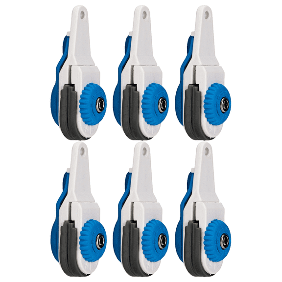 6X Planer Board Padded Release Clip Downrigger Fishing Line Release Snap Stacker Trolling Release Clips 6.2x 1.9 x 2.6cm,6 x Downrigger release clip,white body&blue knob