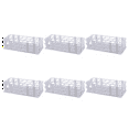 6X Plastic Test Tube Rack for 30mm Tube, 21 Well, White,Detachable (21