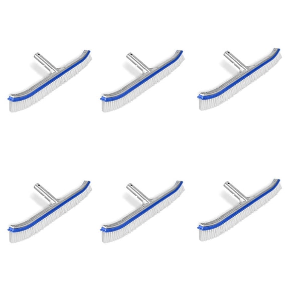 6X Pool Brush, Swimming Wall & Tile Brush 18 Inch Cleaning Pole Head Replacement Brush,Blue