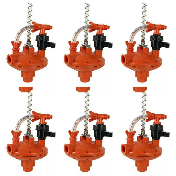 6X Poultry Farming System Water Line Water Pressure Regulator Automatic Pressure Regulating Valve 1Pcs Red