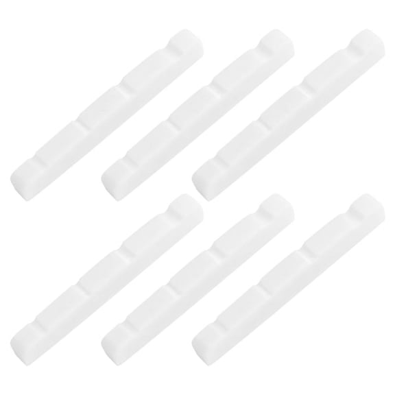 6X Pre-Slotted Flat Bottom Bone Bass Nut for 4 String Fender Precision Bass Jazz Bass, 38X3.5X5/4.5mm