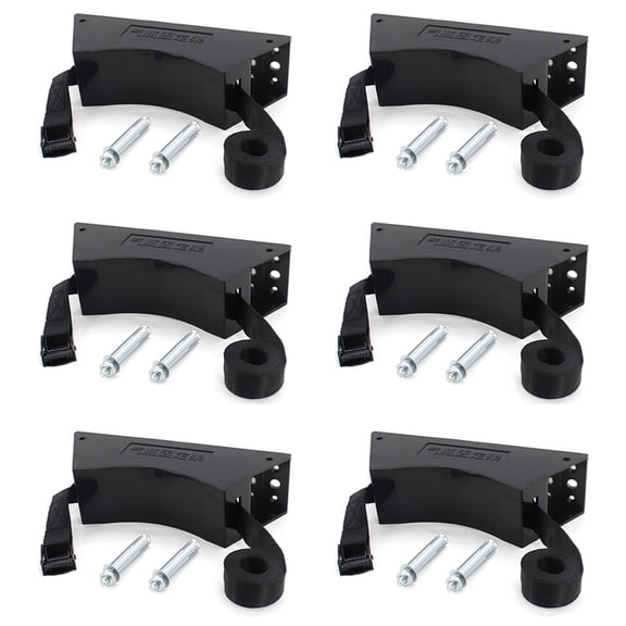 6X Propane Tank Holder, Gas Cylinder Holder, Cylinder Wall Mounted Bracket, Gas Cylinder Holder for Rv Water Softener,6 x Propane Tank Mount 12 x Mounting Screws,Black