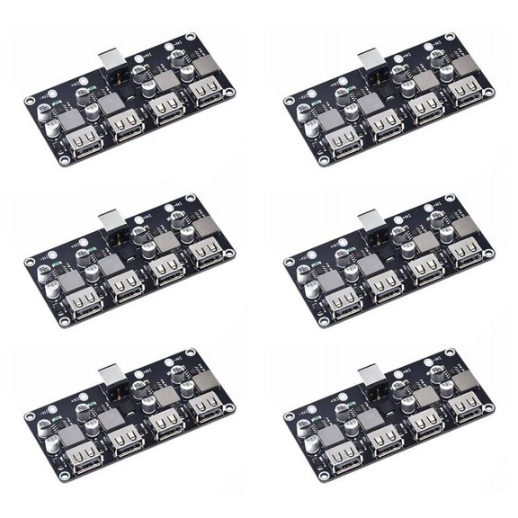 6X QC3.0 QC2.0 USB Fast Charger Board 4XUSB Port DC-DC Converter DC12V-30V to DC 3-12V Charging Circuit Module