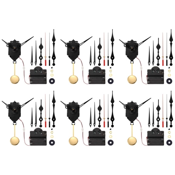 6X Quartz Pendulum Trigger Clock Movement Chime  Melody Mechanism Clock Kit with 18 Pairs of Hands