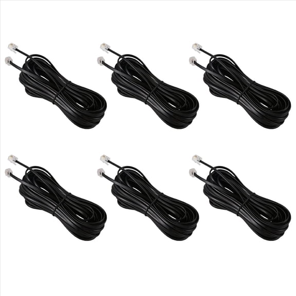 6X RJ11 6P4C Telephone Cable Cord ADSL Modem 10 Meters