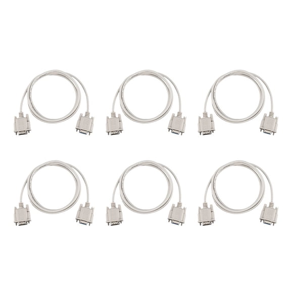 6X RS232 DB9 9 Pin Male to Female Serial Port Cable Industrial Adapter 1.