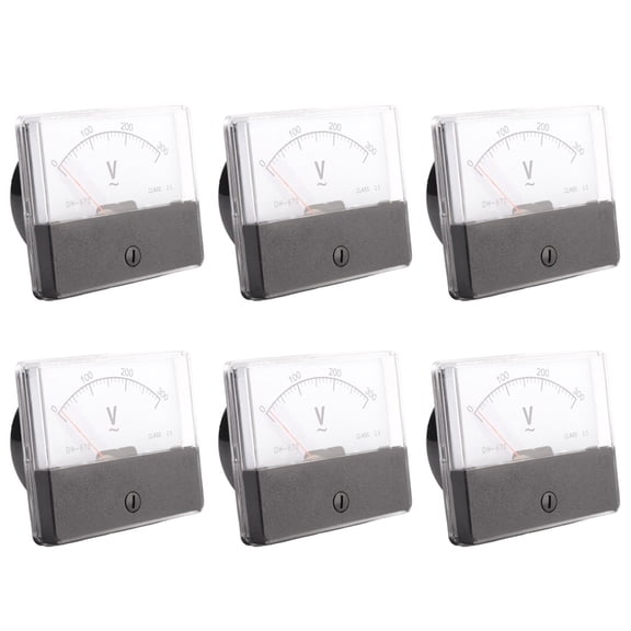 6X Rectangle AC 0-300V Gauge Analog Voltage Panel Meter Voltmeter DH670
