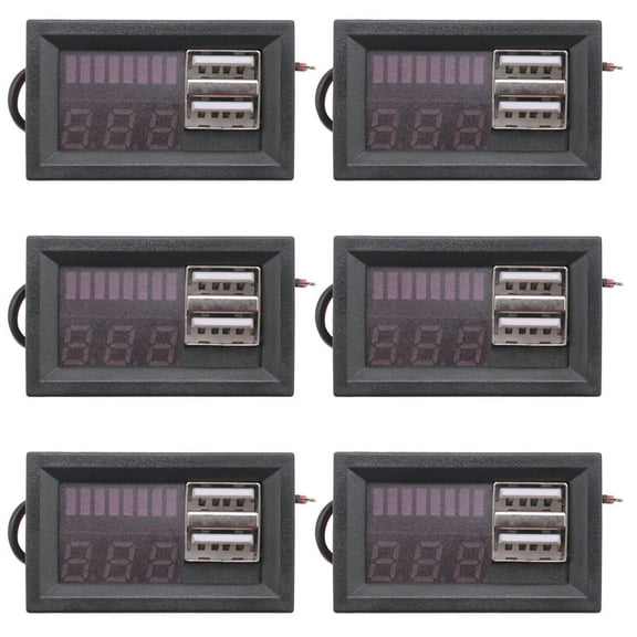 6X Red LED Digital Display Voltmeter Mini Voltage Meter Volt Tester Panel