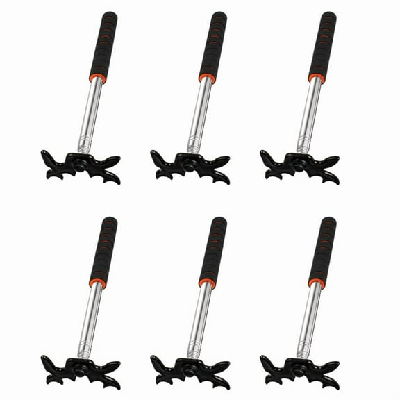 6X Retractable Billiard Cue Stick Bridge with Bridge Head, Billiard Pool Cue Accessory for Pool Table,Bridge Head,Black,6 x Retractable billiards cue stick bridge,Black