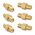 thumbnail image 1 of 6X SMA Female to Female Barrel Adapter RF Coax Connector Straight,Gold, 1 of 8
