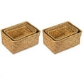thumbnail image 1 of NEW 6X Seagrass Storage Basket, Multisize Handmade Rattan Shelf Baskets & Home Bins for Decoration, 1 of 7