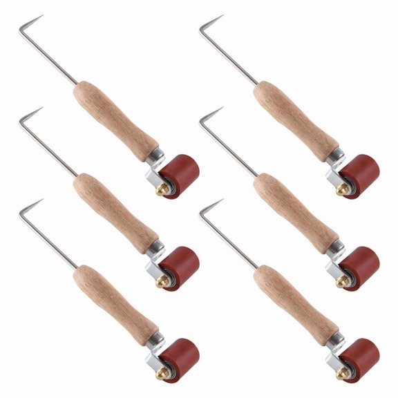 6X Seam Roller, 40mm Silicone Seam Roller with 6mm Brass Detail Penny Roller, for PVC/EPDM Single Ply Roofing Tape B
