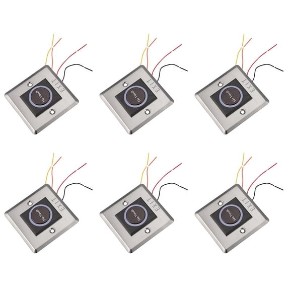 6X Sensor Switch No Contactless Switches Door Release Exit Button with LED Indication