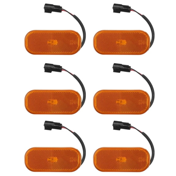 6X Side Marker Light Yellow Lamp Lens for Transit MK8 2014 2015 2016 2017 2018 2019 2020 2021 1832493 BK31-15442-CB