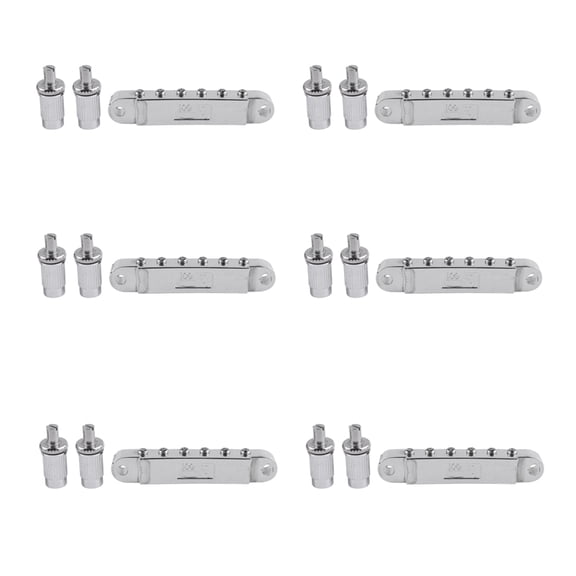6X Silver Tune-O- Electric Roller Saddle Bridge Lp Electric Guitar Bridge Korea