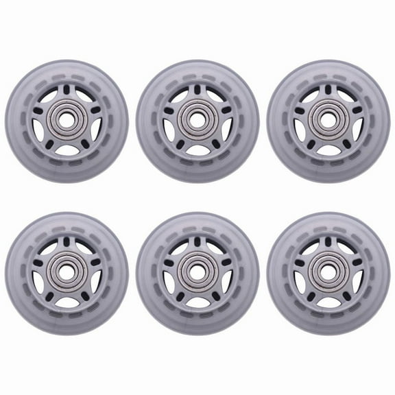 6X Skating Shoes 608ZZ Bearing Inline Skate Wheel Clear Gray