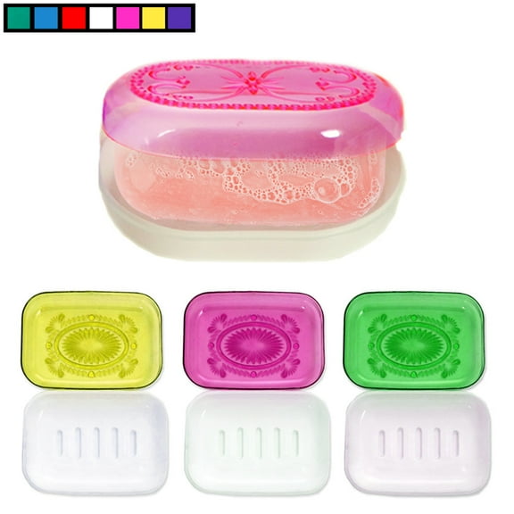 6X Soap Dispenser Dish Case Holder Container Box Travel Bathroom Carry Clean Dry