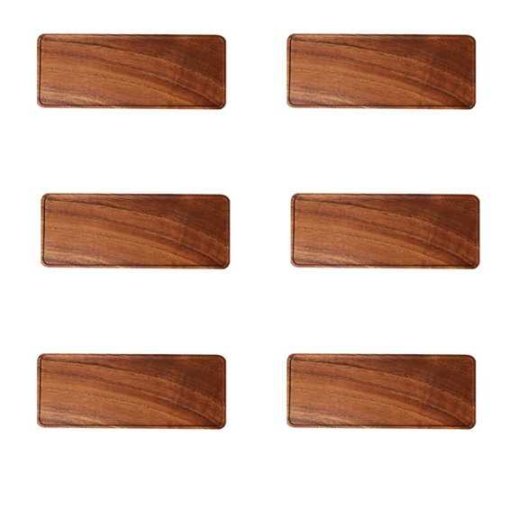 6X South American Walnut Tray, Solid Wood Wooden Afternoon Tea Tray, Fruit Tray, Coffee Shop Simple Snack Tray