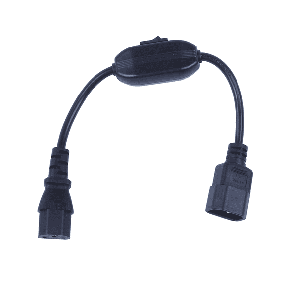 6X Special PDU UPS Power Cord Cable, IEC 320 C14 to C13 with on/Off Switch 30cm Black