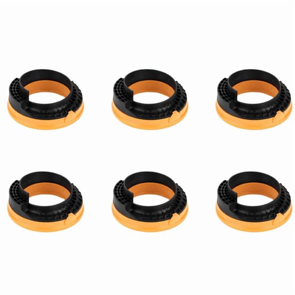 6X Spring Bracket Insulator Replacement Part for S-Type C2Z15891 Car Accessories Coil Springs,6 * Spring Bracket,Black & orange