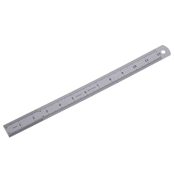 6X Stainless Steel Ruler Measure Metric Function 30cm 12Inch