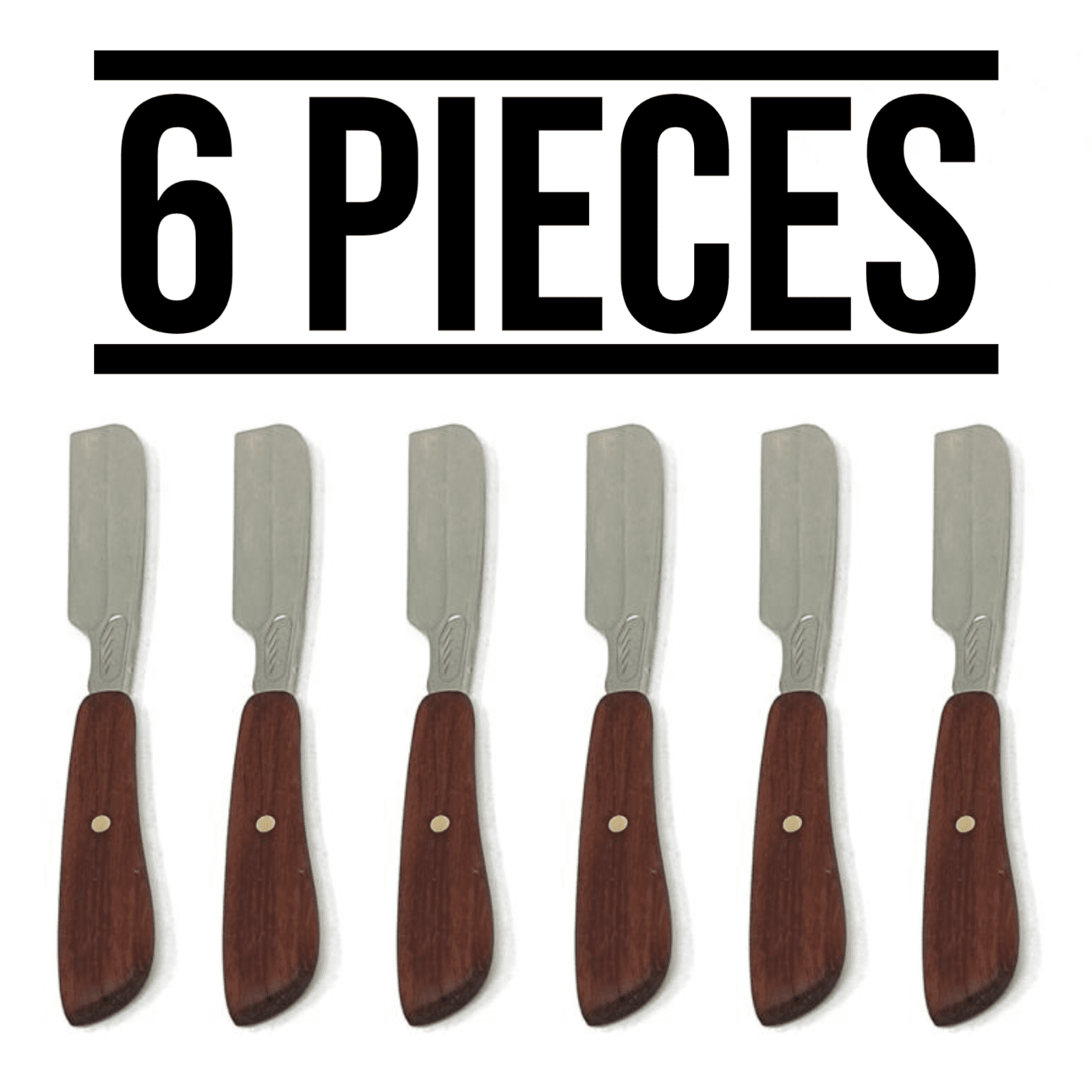 6X Straight Handle Zinc Alloy Japanese Straight Edge Razor Hair Eyebrow Trimming