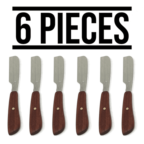 6X Straight Handle Zinc Alloy Japanese Straight Edge Razor Hair Eyebrow Trimming