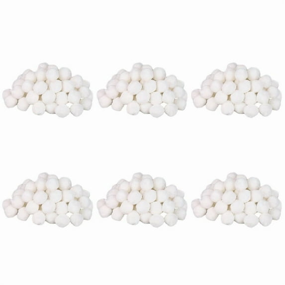 6X Swimming Pools Filter Balls Wet Dry Cotton Canister Clean Fish Tank Filter Material Water Purification Fiber 200g