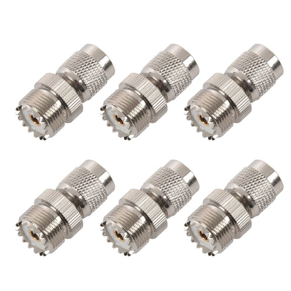 6X TNC Male to PL259 UHF Female Adapter Connector,Silver,6 x TNC Male to PL259 UHF Female Adapter Connector,silver