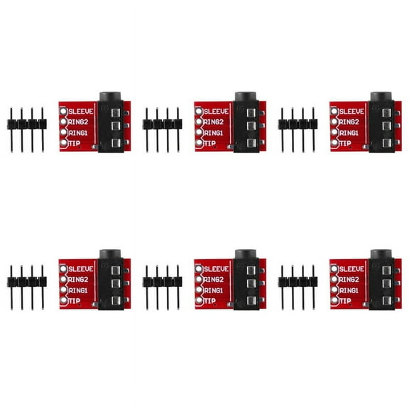 6X TRRS 3.5mm Jack Breakout Board Headphone Video Audio MP3 Professional Connector Module
