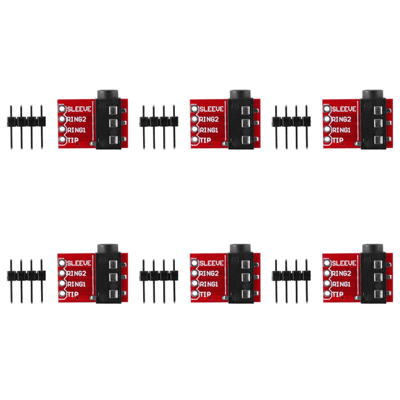 6X TRRS 3.5mm Jack Breakout Board Headphone Video Audio MP3 Professional Connector Module