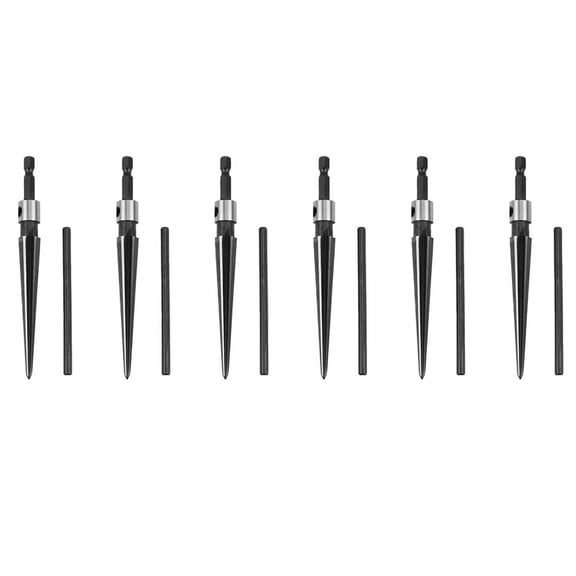 6X Taper Reamer 3-13mm Hex Shank Reamer Fluted Hand Held Steel Bridge Pin Hole Chamfer Woodworking Cutting Tool