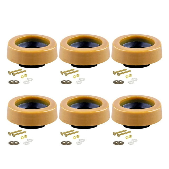 6X Toilet Wax Ring Kit for Floor Outlet Toilets New Install or ReSeat