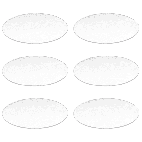 6X Transparent 3mm Thick Mirror Acrylic Round Disc Diámetro:60mm