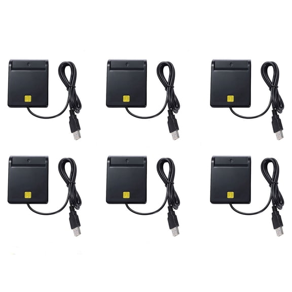 6X USB Smart Card Reader for Bank Card IC/ID EMV Card Reader High Quality for  7 8 10 for Linux OS USB- ISO