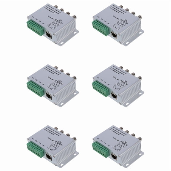6X UTP 4 Channel Passive Video Balun Transceiver