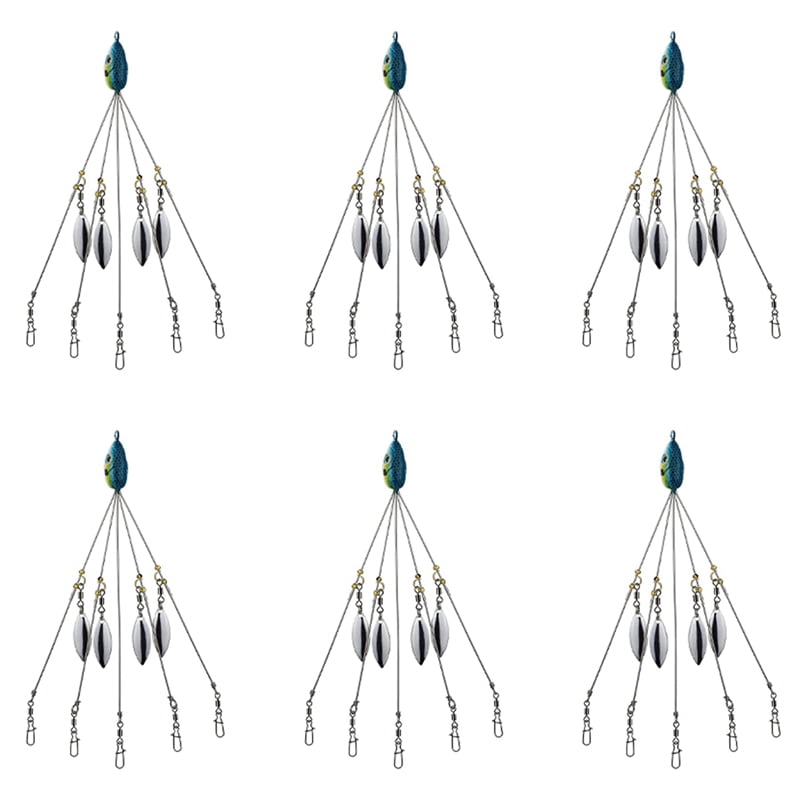 Freshwater Fish Rigs 6X Umbrella Rigs for Stripers Fishing, Freshwater Fishing Swimbait ...