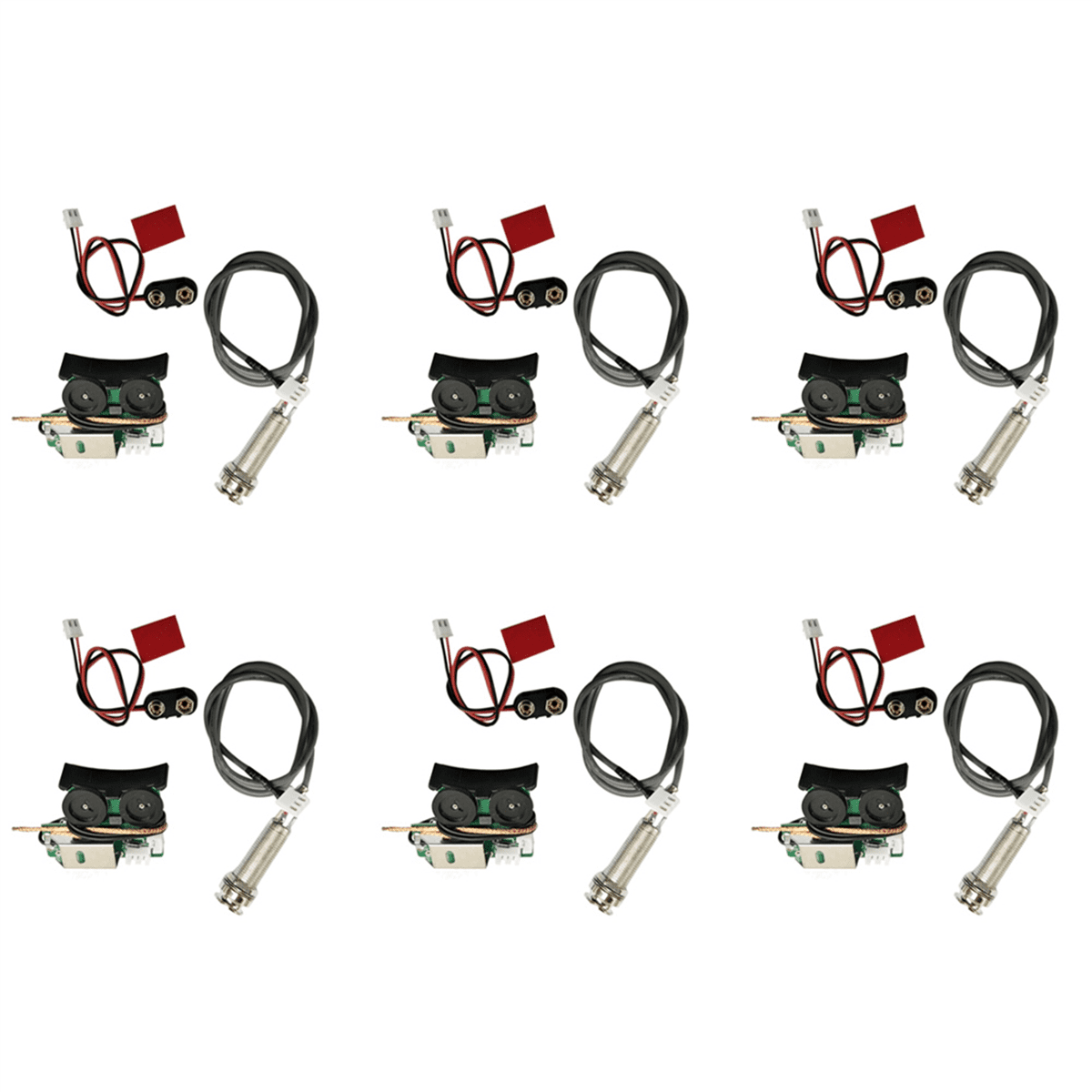 6X Under Saddle Piezo Pickup Onboard Preamp System for Acoustic Guitar