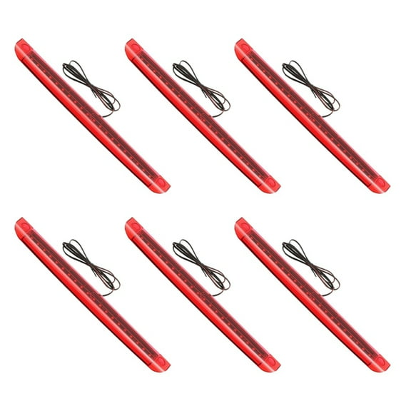 6X Universal Car Motorcycle Red 12V 20 LED 3RD High Mount Brake Tail Stop Light,6 x High Brake Light,red