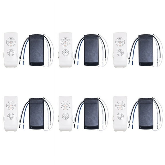 6X Universal Ceiling Fan Lamp Remote Control Kit AC 110V Timing Setting Switch Adjuste Wind Speed Transmitter Receiver