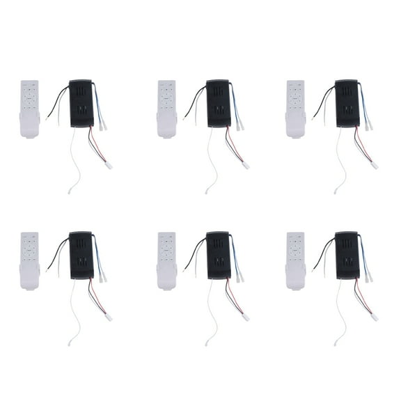 6X Universal Ceiling Fan Remote Control Kit Replacement, 6-Speed & Timing, Remote Replacement for DC Ceiling Fan Light