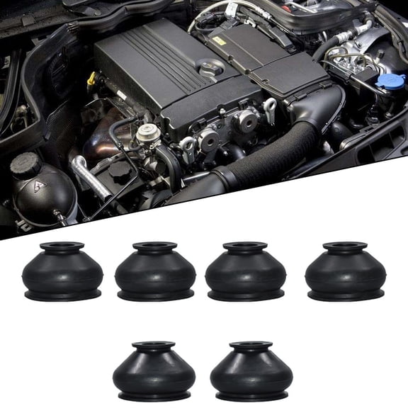 6X Universal Useful Rubber Ball Joint Rubber Dust Boot Cover Track Rod End Kit
