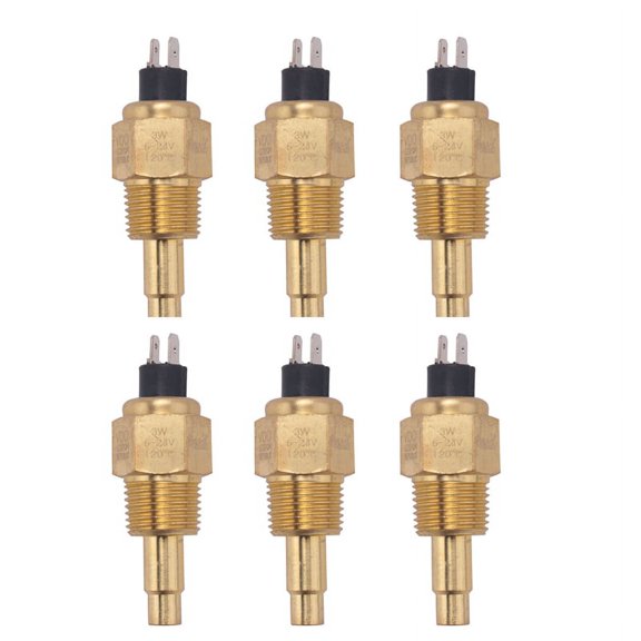 6X 1/2 Npt 21mm Thread Engine Oil Temperature Sensor Water Temperature Sensor for Generator Set