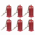 thumbnail image 1 of 6X Vintage Telephone Booth British Miniature London Car Key Ring Keychains Diecast Keychain Gift for Women, 1 of 5