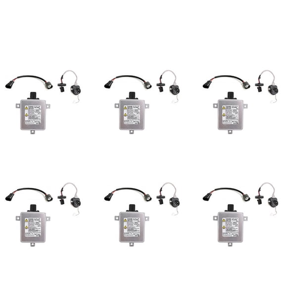 6X W3T19371 W3T15671 HID Headlight Ballast with Igniter and Power Cable for 2006-2014 2004-2014