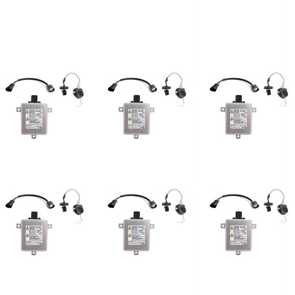 6X W3T19371 W3T15671 Xenon HID Headlight Ballast with Igniter and Power Cable for 2006-2014  2004-2014